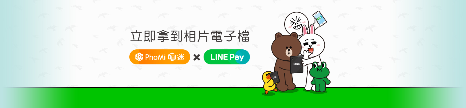 立即拿到相片電子檔，LINE Pay買照片贈送獨家貼圖